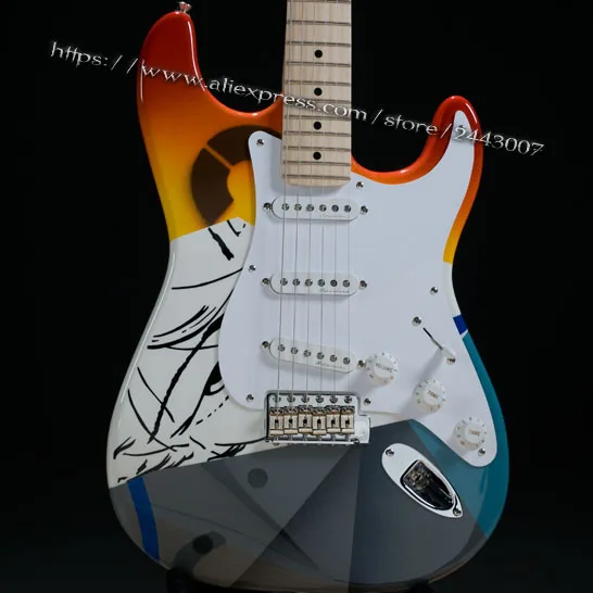 GC Custom Shop Eric Clapton Crash Rainbow Crashocaster Over the Rainbow Electric Guitar zildjian 18 a custom projection crash