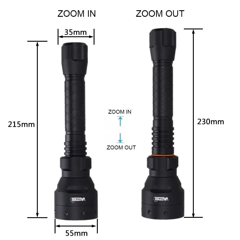 Охотничий оружейный светильник s 500 ярдов 67 мм объектив Zoomable Focus красный/зеленый светильник светодиодный тактический светильник с батареей 18650