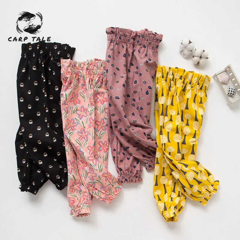 

2019 autumn and winter new boys and girls casual trousers children cartoon pants children pants baby pants cotton trousers