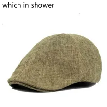 Которая в душе Уличная Повседневная хлопковая льняная летняя плоская кепка для женщин и мужчин ломающаяся солнцезащитная Кепка в британском стиле берет в стиле винтаж casquette