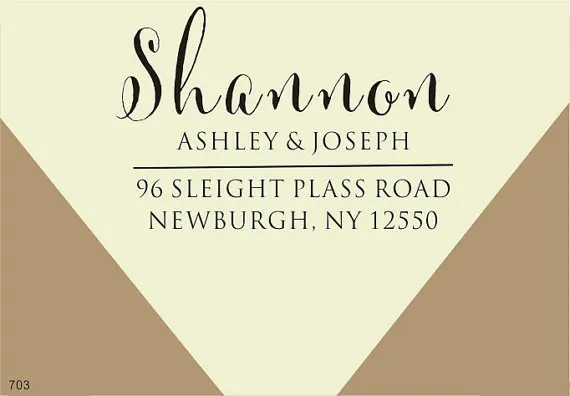 custom wedding return address stamp custom family return address wedding return address