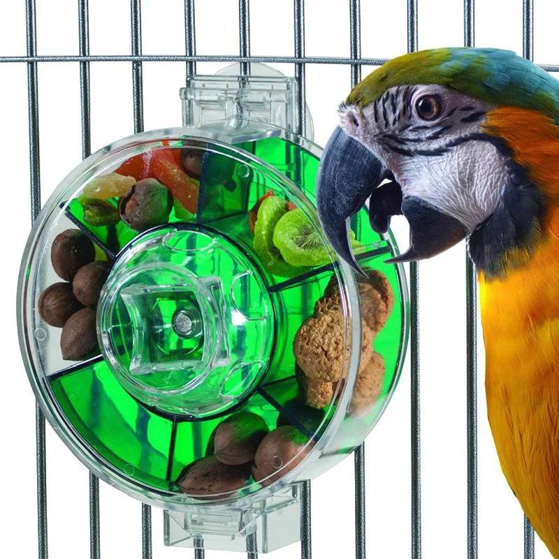 

HSWLL Parrot toy large foraging wheel tough and durable bite classic bird toy