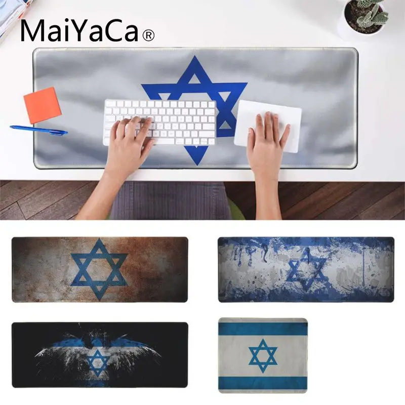 

MaiYaCa Israel Grungy Flag Customized MousePads Computer Laptop Anime Mouse Mat Laptop Gaming Lockedge Mice Mousepad