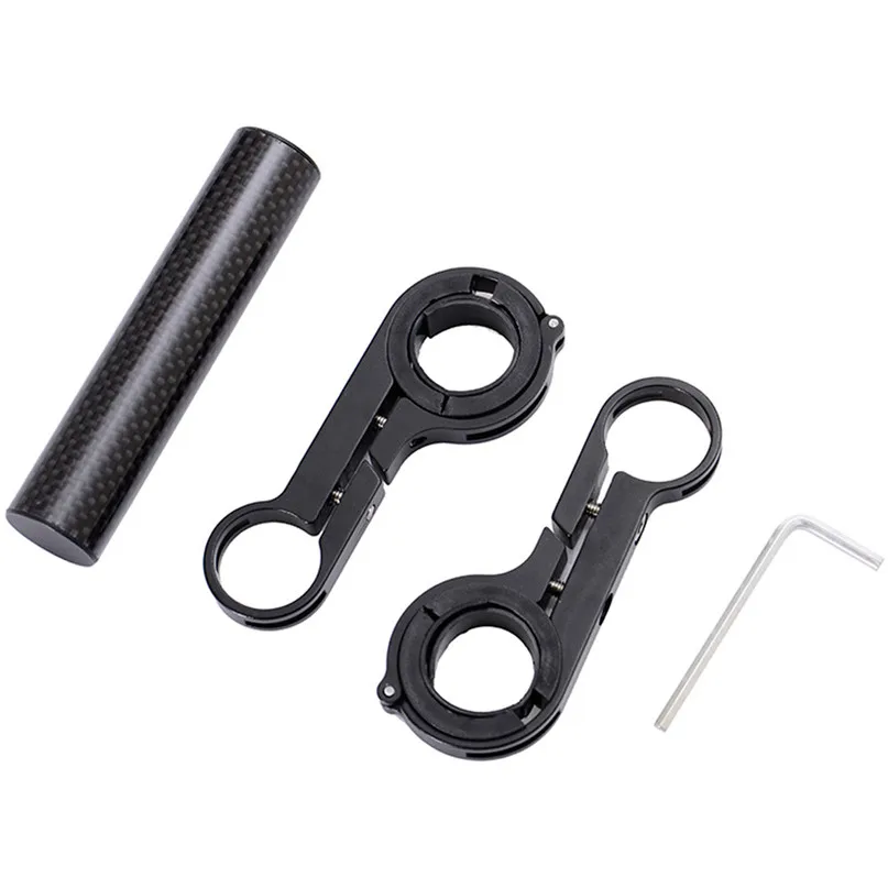 Bike Flashlight Holder Handle Bar Bicycle Accessories Extender Carbon Tube Bicycle Bracket Riding Extension Car Frame (1)