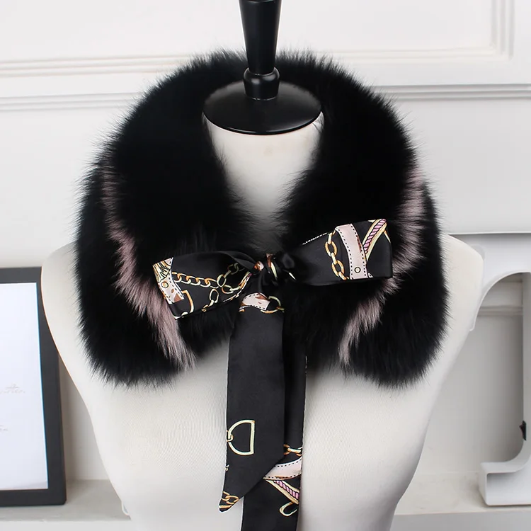 the new hot selling fox fur collar, the natural fox fur collar, the real fur collar child, the winter fur scarf ribbon - Цвет: O