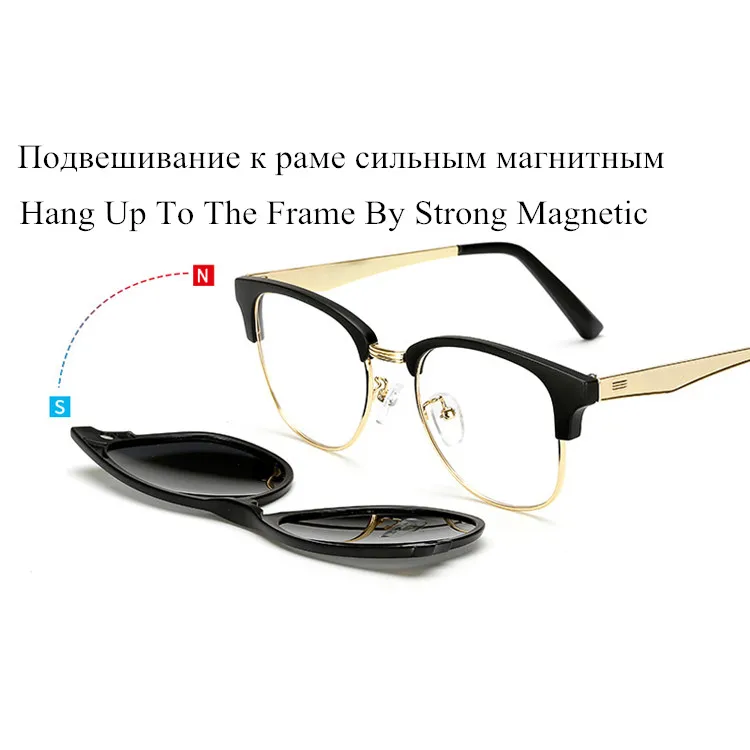 TR90 оправа, модные дизайнерские очки, магнитная оправа для очков, солнцезащитные очки, поляризованные линзы, 3 зажима