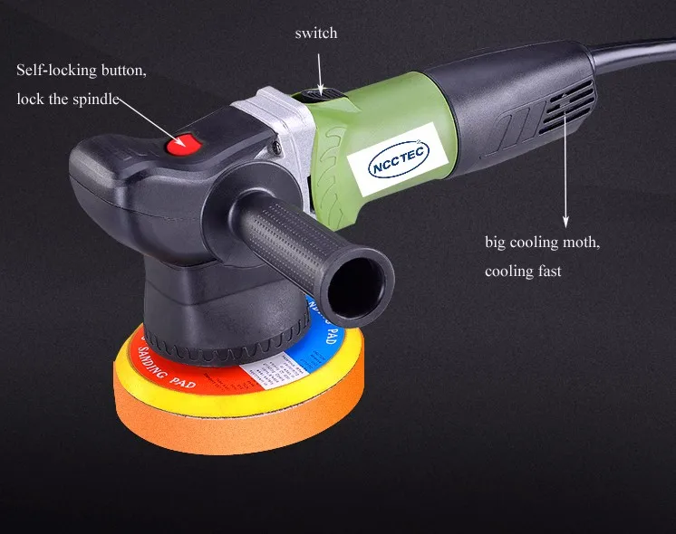 5 "электрический ручной автомобильный шлифовальный прибор буфер шлифовальный | 125 мм Переменная 6-скоростная лодка Полировочная машина