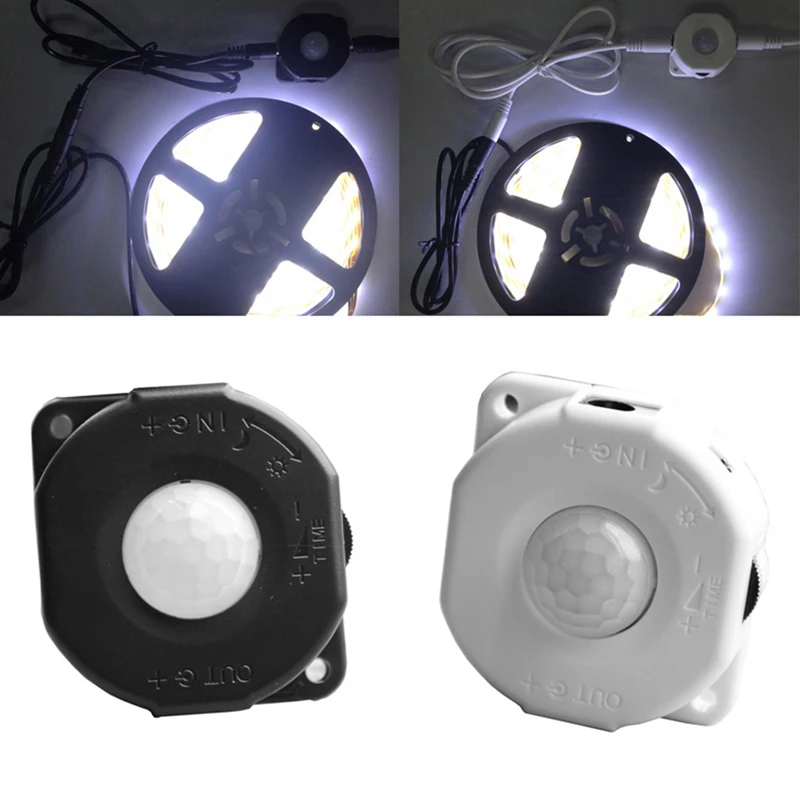  DC 12V 24V 6A Automatic Infrared PIR Motion Sensor Switch For LED light Lamp Black/White - 32837877139