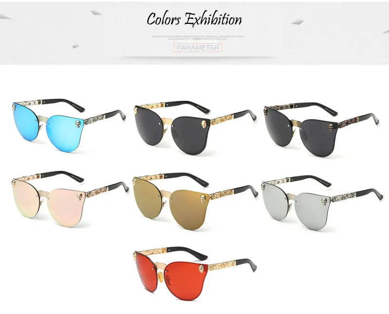 SHAUNA Cool Gothic Sunglasses Crystal Skull Steampunk Sunglasses High Quality Rhinestone Women Men Punk Retro Shades UV400