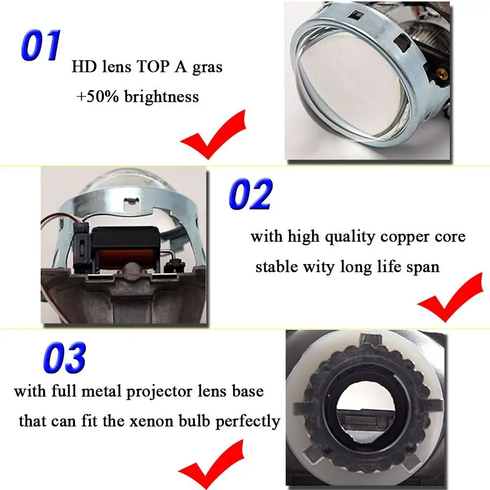 1 шт. 3,0 дюйма H4Q5 Bi xenon Hid объектив проектора металлический держатель для модификации H4 автомобильный mpdel d2s d2h лампа для стайлинга автомобилей
