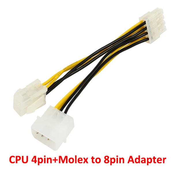 Lot of 5x LP4 Molex to P4 4 Pin Converter Power Adapter Cable SHIPS FROM USA