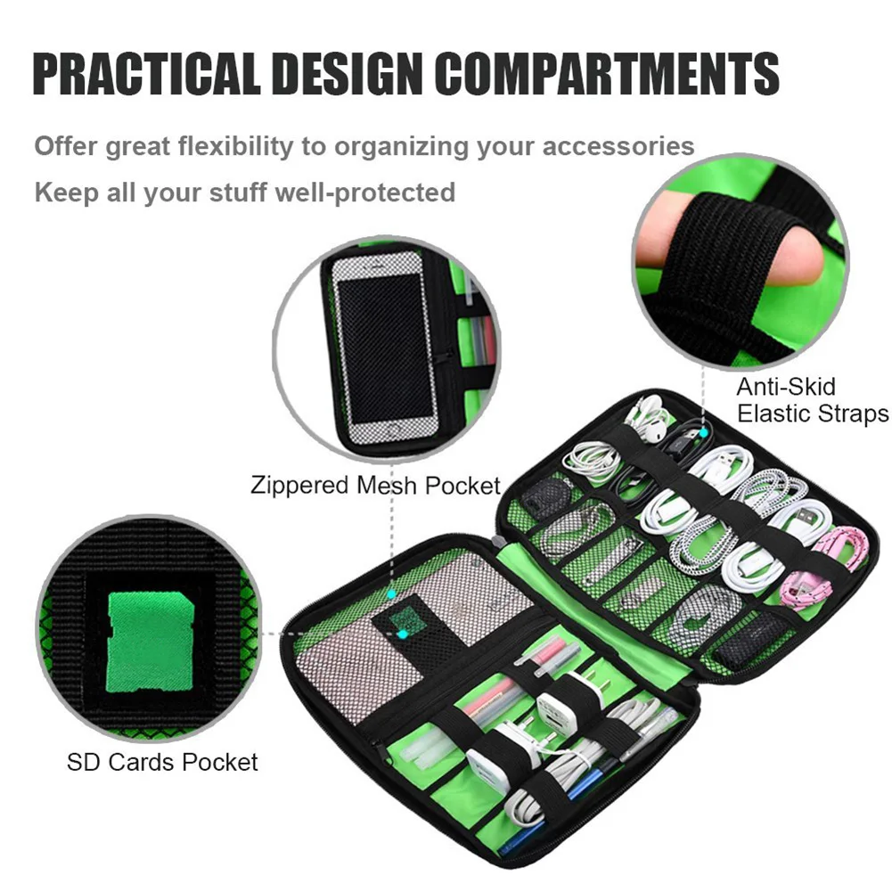 1 шт. портативный водонепроницаемый кабель для наушников USB флеш-накопители сумка для хранения дорожные Органайзеры для цифровых аксессуаров чехол для хранения