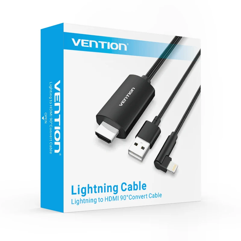 Кабель Vention 8 Pin HDMI для iPhone 6 7 X iPad смартфонов iOS адаптер 1080P конвертер USB ТВ HDTV|Кабели