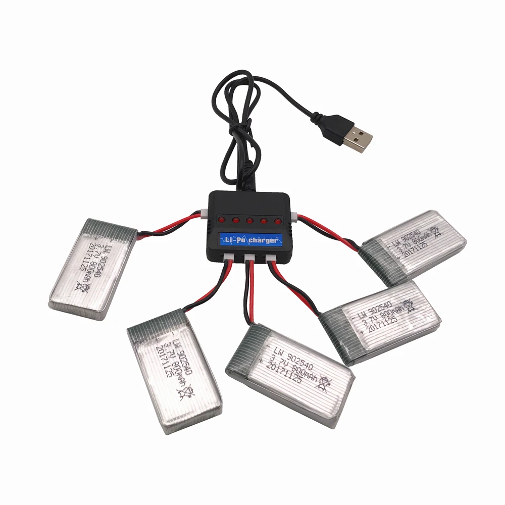 Limskey 800 mAh 3,7 V LiPo батарея+ USB зарядное устройство для SYMA X5C X5 X5SW X5HW X5HC RC Дрон Квадрокоптер 800 mAh запасные части батареи