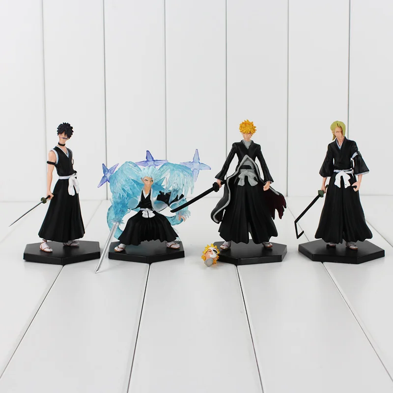 Бесплатная доставка 4 шт./компл. Аниме Bleach Ichigo Toushirou Rangiku Sousuke ПВХ Фигурки