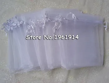 

Wholesale Free Shipping Organza Bags 13x18cm Drawable Wedding Gift Bags & Pouches 300pcs/lot White Color