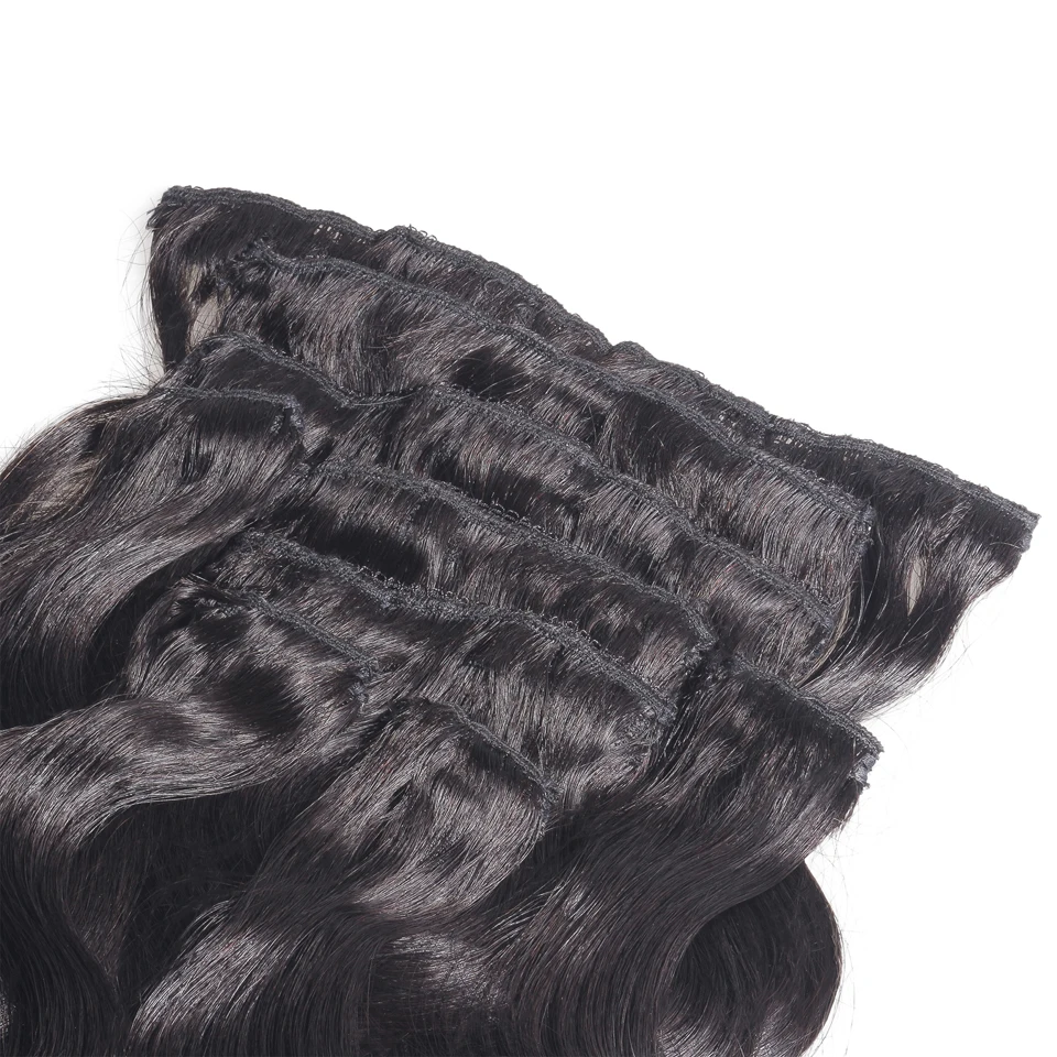 Clip in hair extension Human hair bundles brazilian hair (2)