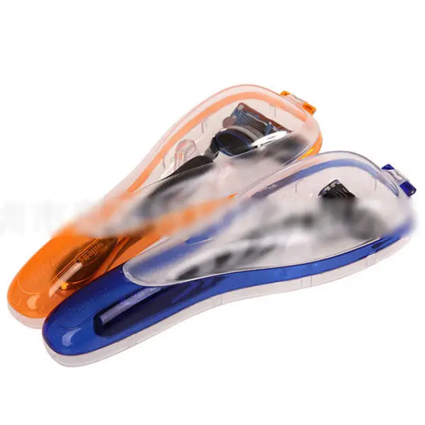 

2019 New Portable Men Razor Blades Holder Box Shaver Holder Box Case Travel Helper Blue Orange Shaving cases