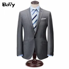 Tailor Made Suit Custom Made western style men business suits brand Bespoke Wedding Suits For Men Grey Navy 3 Pieces Wool Suit