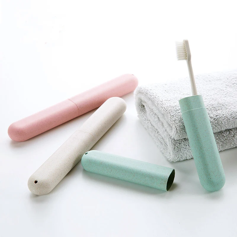 Portable Bacteria Resistant Plastic Toothbrush Case Bag Holder for