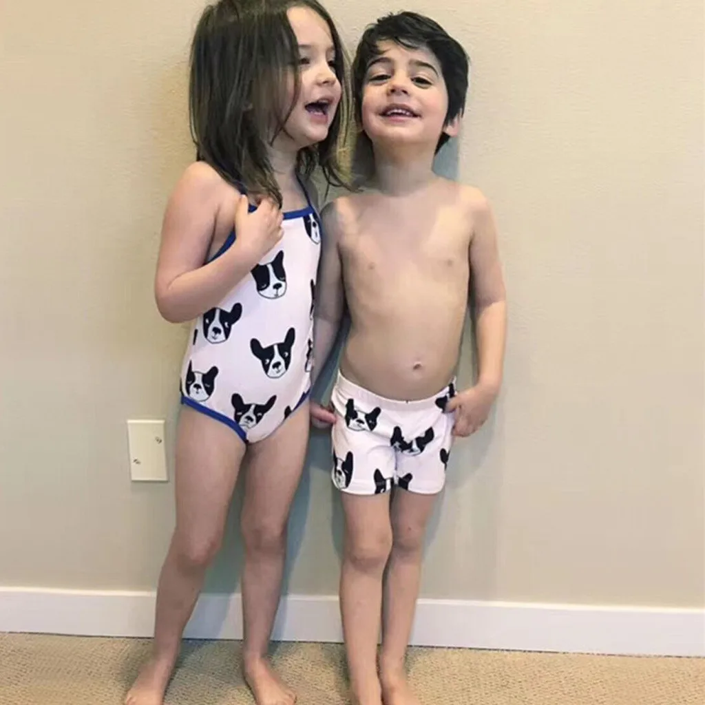

Summer Girls Strap One Piece Swimsuit Children Dog Print Swimwear Kids Baby Swim Suit Toddler Bathing Suit HOOLER
