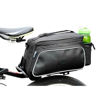 

2018 10L Bicycle Bag Carbon Fiber Leather Bicycle Rear Rack Seat Pannier Bag Pouch Cycling Storage Rack Bag Cycling Bag