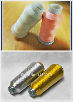 

Glow In The Dark Embroidery Thread Luminous Thread 2500 Yrds *2 + Metallic Embroidery Thread 3500m*2 ,Gold & Sliver Super Shine
