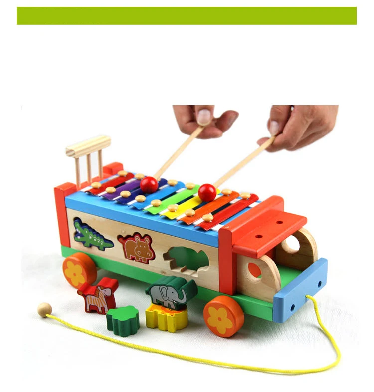 Детские Игрушки для раннего образования, игрушки для животных, стучащие чешуи, стучащие на пианино, деревянные игрушки в подарок