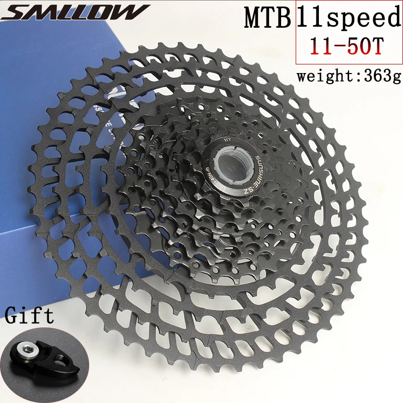 SUNSHINE-SZ MTB 11Speed SLR Cassette 11-50T 11s Wide Ratio UltraLight 360g CNC Freewheel Mountain Bike Bicycle Parts for X 9000 | Спорт и
