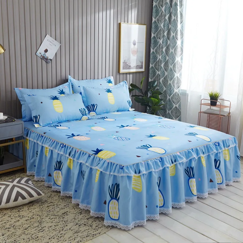 

Bed skirt cover four-piece set thickening plant cashmere twill quilt cover bedding wholesale