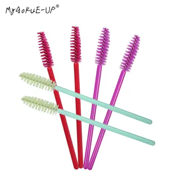 

Nylon Makeup Brush Eyelash Extension One-off Mascara Wands Applicator 200pcs/lot Eyelashes Brushes Red Brush