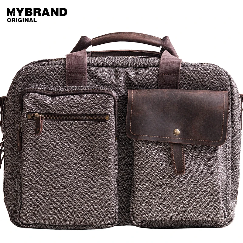 

MYBRANDORIGINAL handbag vintage canvas men shoulder bag large capacity briefcase laptop bag fashion high quality travel bag B152