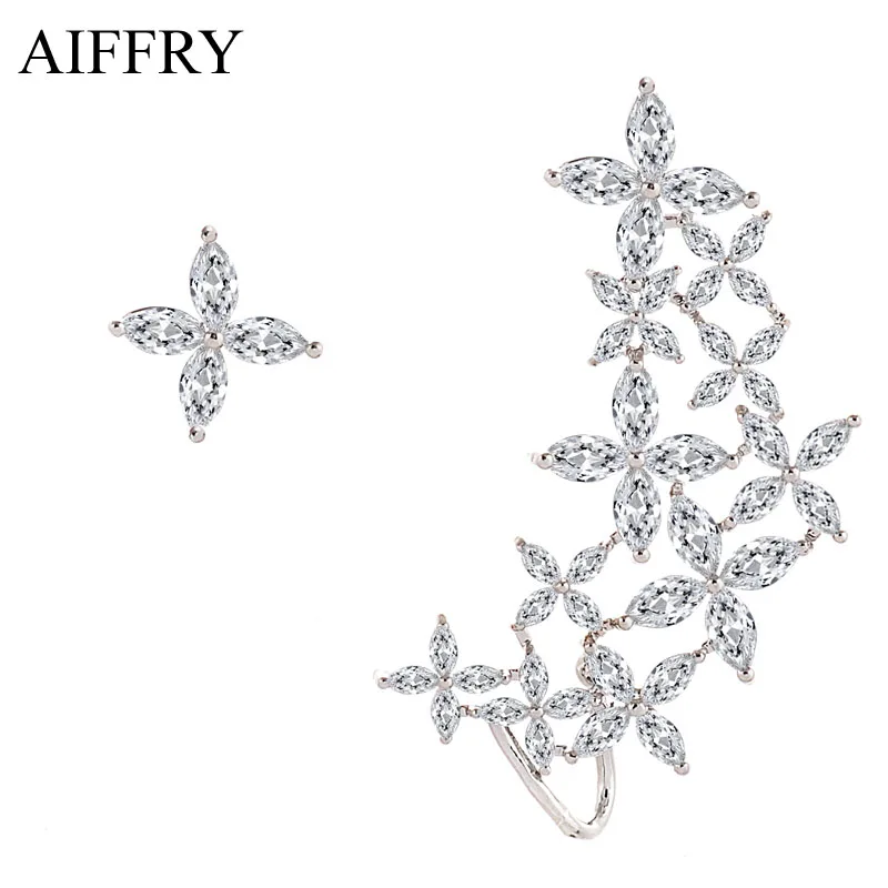 Aiffry 2017 Clover font b Crystal b font Earrings font b Luxury b font font b