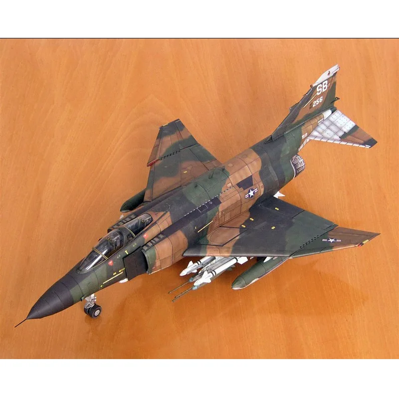 

DIY 3D American F-4B Fighter Plane Aircraft Paper Model Assemble Hand Work Handmade Kids Toys Gift 1:33 54CM