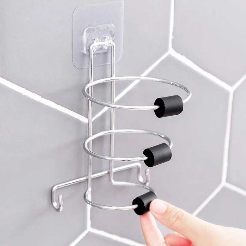 Aluminum Wall Mount Spring Style Hair Dryer Holder Rack Hair Drier Storage Organizer, Hair Blower Holder with Plug Hook Aluminum Wall Mount Spring Style Hair Dryer Holder Rack Hair Drier Storage Organizer, Hair Blower Holder with Plug Hook