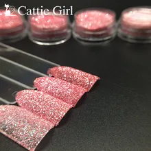 1 набор, градиентный розовый золотой лак для ногтей, Супер Блестящий Кристалл, порошок, пыль, смешанный порошок, голографическое искусство ногтей, набор украшений