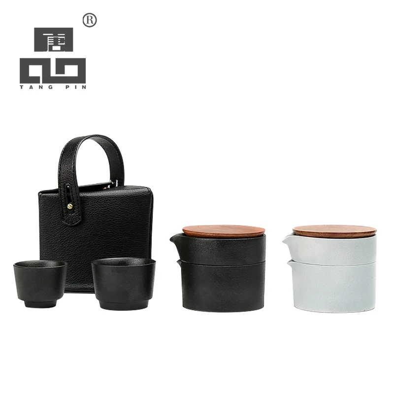 

TANGPIN japanese ceramic teapot gaiwan teacups portable travel tea sets with travel bag