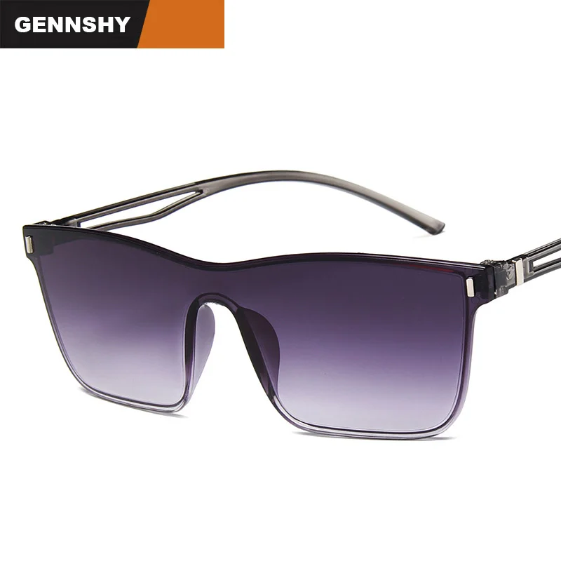 Newest Fashion One Piece Shade Sunglasses Men Vintage Brand Design