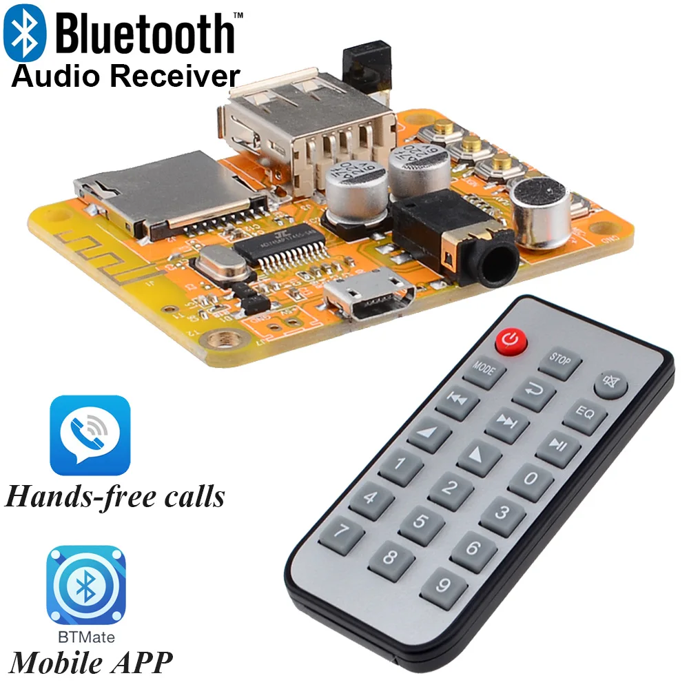 

DIY Bluetooth 3.0/4.0/4.1 Audio Receiver Board Wireless Stereo Sound Module 5V Free Shipping with Track Number 12003153