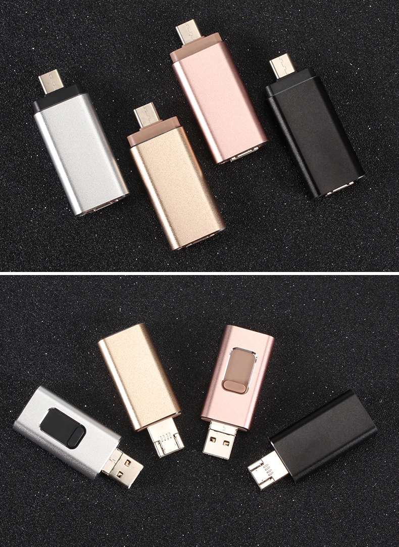 USB 3,0 флэш-накопитель для iPhone 7 iPad iPod iOS Android type C телефон металлический OTG iFlash USB флэш-накопитель 256G 32GB 64GB 128GB флешка