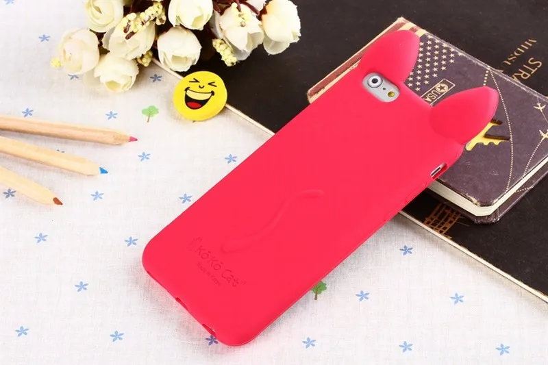 Cartoon-3D-Fashion-Silicone-koko-Cat-Cute-Korean-Ear-Case-For-IPhone-7-plus-6-S-6S-5-5S-SE-Cases-Cover-Mobile-Phone-Accessories-1 (2)