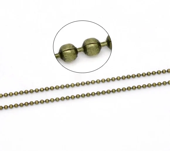 

Doreen Box Lovely 10M Bronze Tone Ball Chains Findings 1.5mm Dia. (B14663)