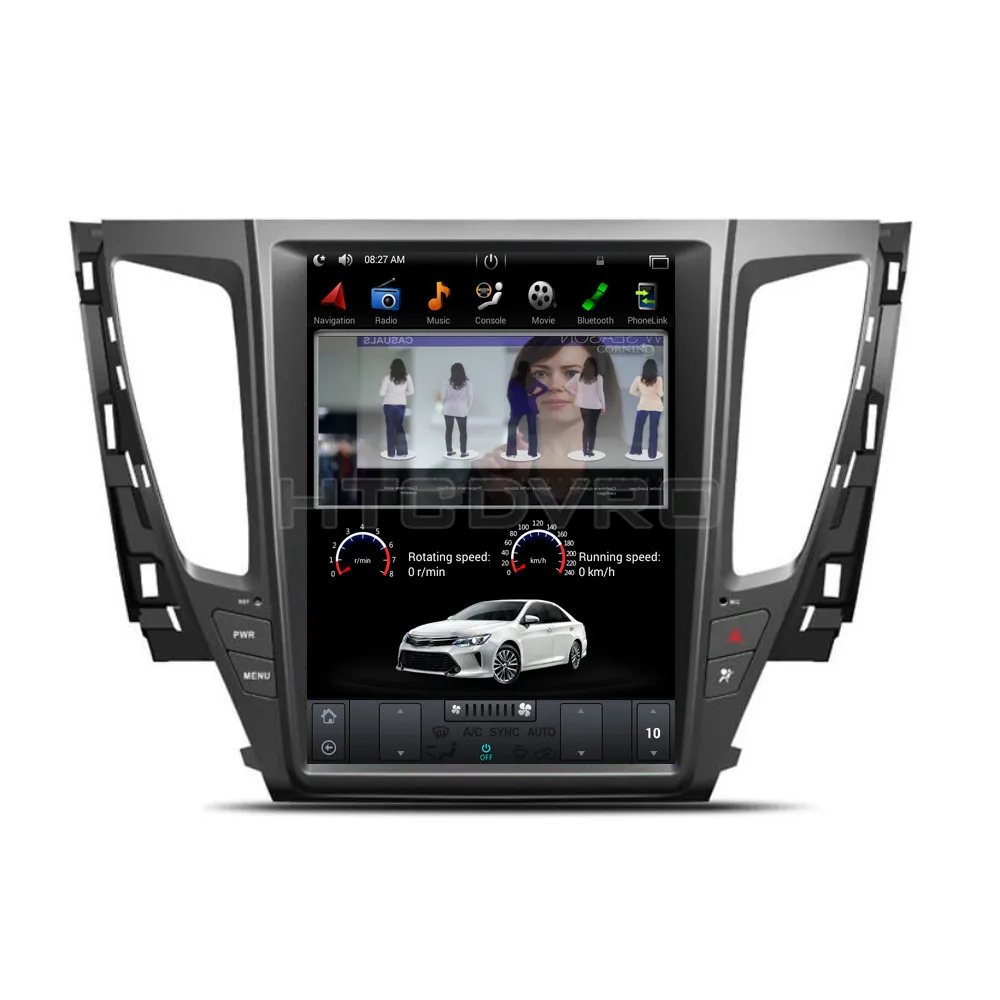 Flash Deal YMODVHT 12.1inch Telsa Style Vertical Screen Quad Core Android 7.1 Car DVD GPS for Mitsubishi PAJERO Sport/L200 2016 2017 2018 2