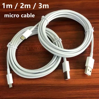 

500pcs/ Original High Quality 1m/3ft 2m/6ft 3m/9ft OD: 3.5MM Micro USB Charger Cable Data Sync charging cable for Samsung S6 S7