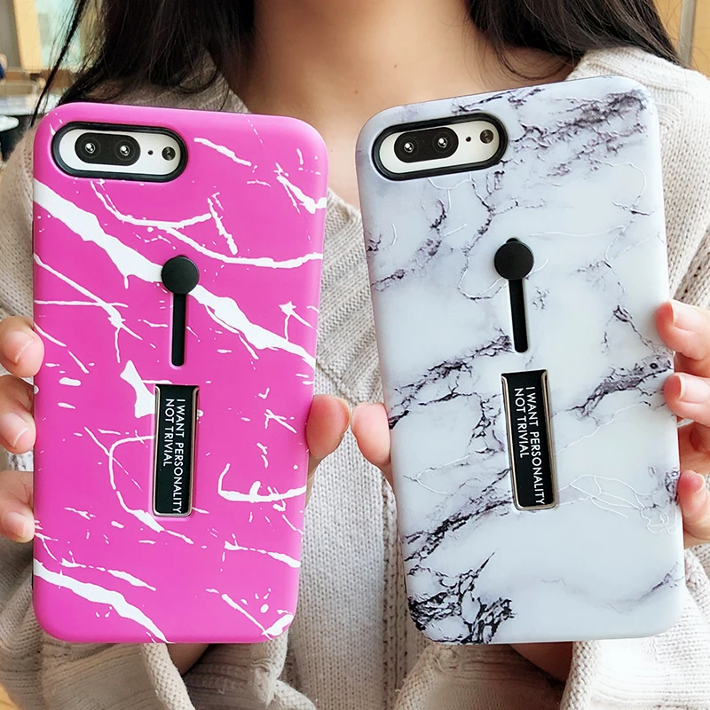 Kerzzil ударопрочный чехол с подставкой и мраморным покрытием для iPhone X 10 Матовые