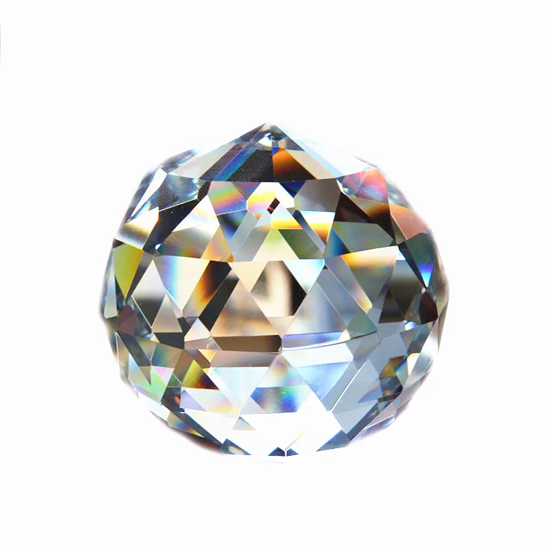 60 mm Quartz Crystal Glass Faceted Ball natural stones and minerals