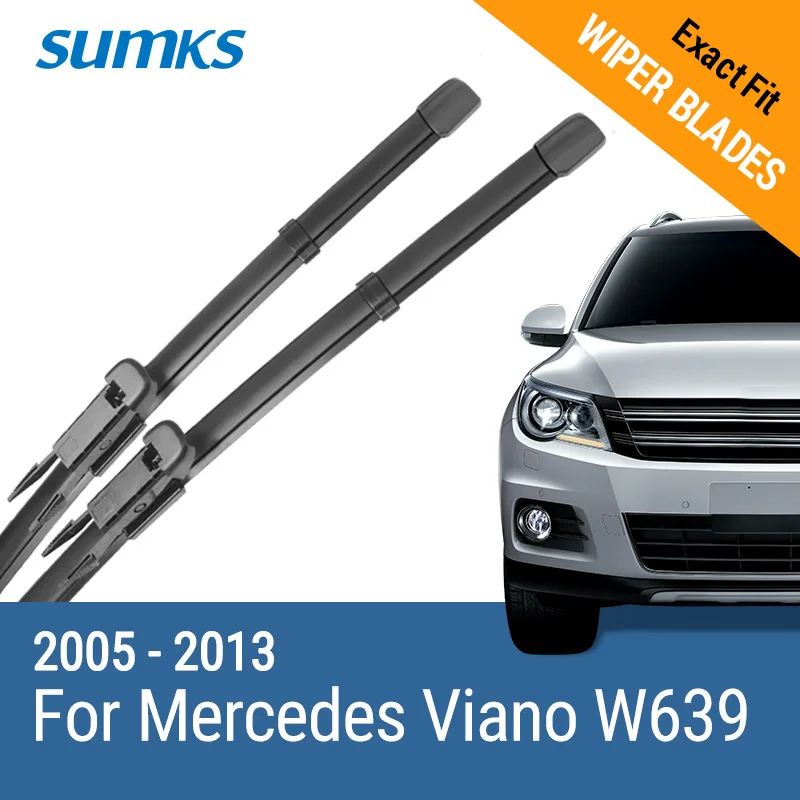 Щетки стеклоочистителя SUMKS для Mercedes Viano W639 28 &quotи 26&quot Fit Pinch Type Arms 2005 2006 2007 2008 2009 2010