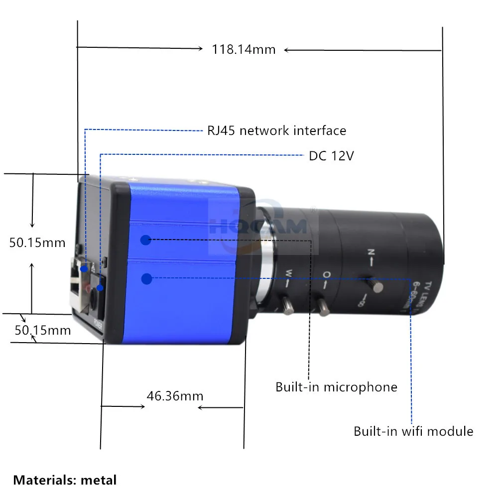 HQCAM CamHi 2MP 5MP IMX335 2560x1920 аудио мини Wi-Fi коробка ip-камера для помещений беспроводная камера наблюдения Домашняя безопасность Onvif CCTV TF карта