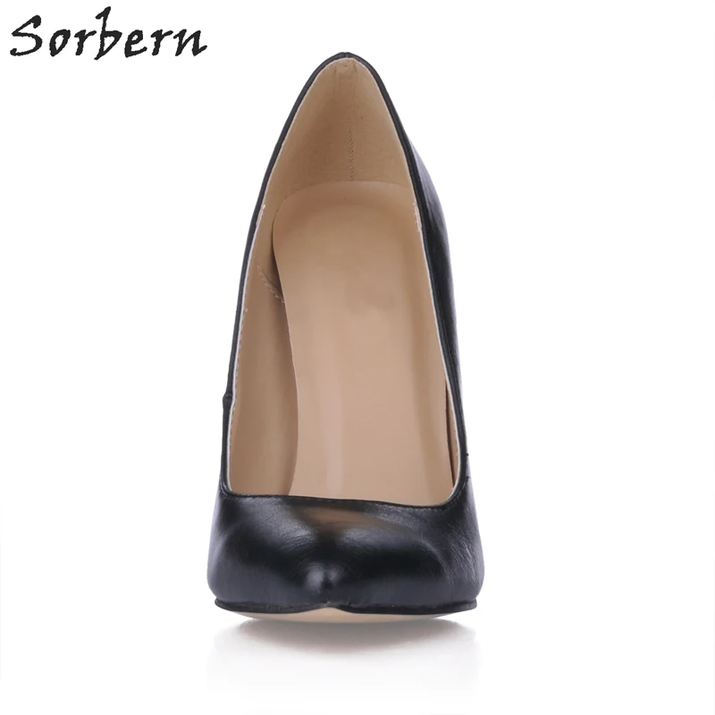 Zapatos De Sorbern Dedo Mujeres custom Talón 2018 Alto Del Bombas Pie Punta Pu Señoras Negro La En Negro Las Color C Desliz Nuevo Baratas xrz56xfw