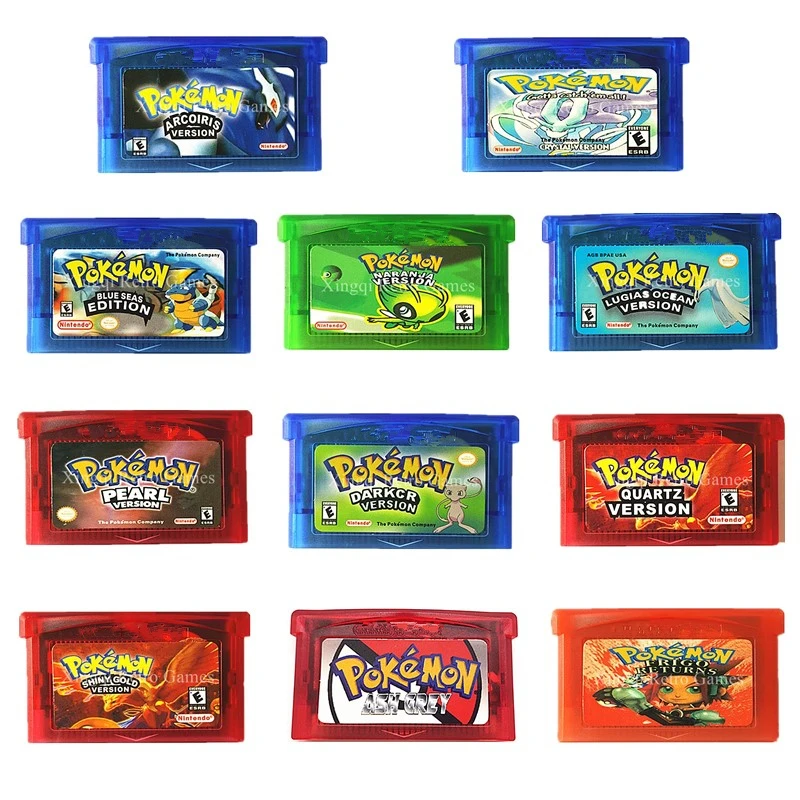 

PokemonSeries Colorful Shell Edition Video Game Cartridge Console Card for 32 Bit Handheld Player Console System